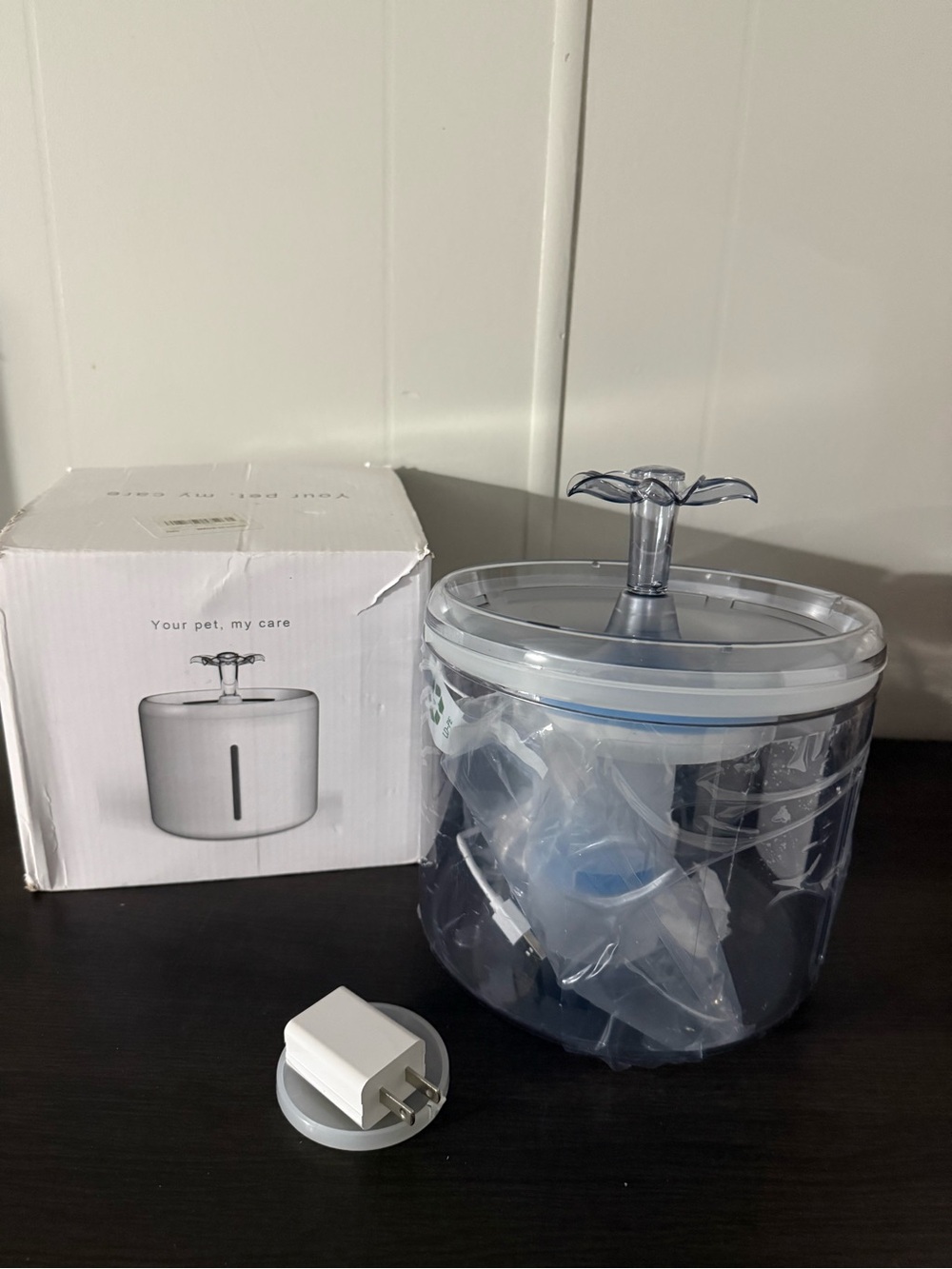 Clear Plastic Pet Water Fountain for pet